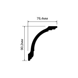 Потолочный плинтус под покраску Hiwood A118 2000×76,4×90,2