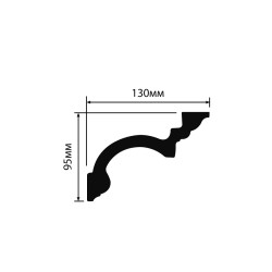 Потолочный плинтус под покраску Hiwood A160 2000×130×95