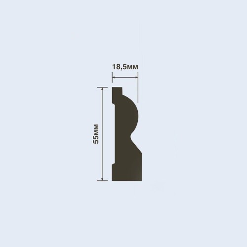 Плинтус под покраску Hiwood B55 2000×55×18,5