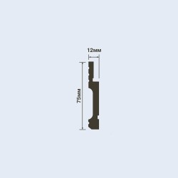 Плинтус под покраску Hiwood B75V1L 2000×75×12
