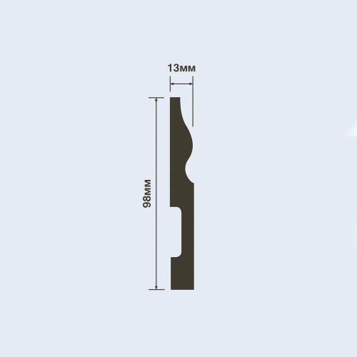 Плинтус под покраску Hiwood B100 2000×98×13