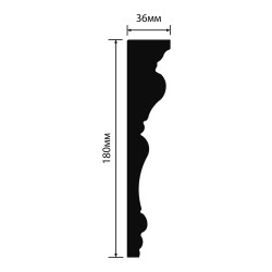 Потолочный плинтус под покраску Hiwood L1502 2000×36×180
