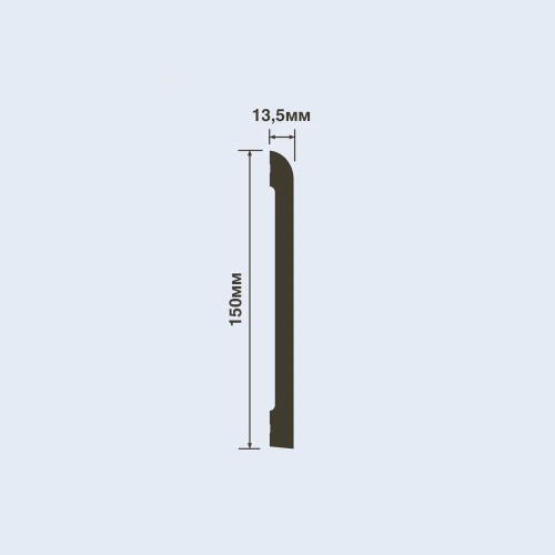 Плинтус под покраску Hiwood BE150 2000×150×13,5