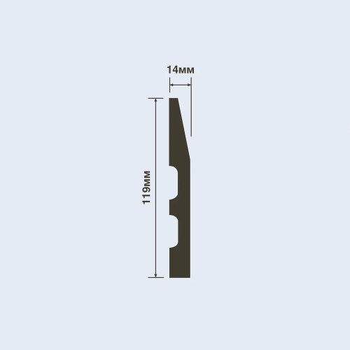 Плинтус под покраску Hiwood B120 2000×119×14