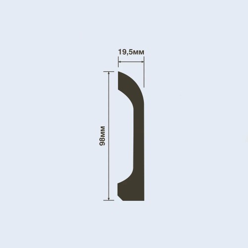 Плинтус под покраску Hiwood B98V1 2000×98×19,5
