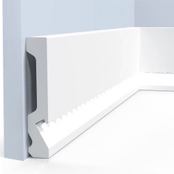 Плинтус под покраску Hiwood LB99 с подсветкой 2000×99×18