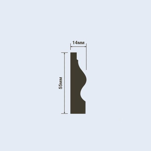 Плинтус под покраску Hiwood WE55 2000×55×14