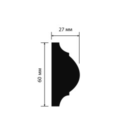 Молдинг из полистирола под покраску Hiwood D60 2000×60×27