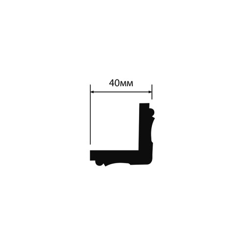 Молдинг угловой под покраску Hiwood C40V1 2000×40×40