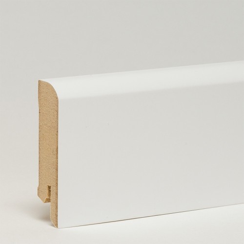 Плинтус МДФ ламинированный Арт Лайн белый Flat 2050×60×16 Плинтус МДФ ламинированный Арт Лайн белый Flat 2050×60×16