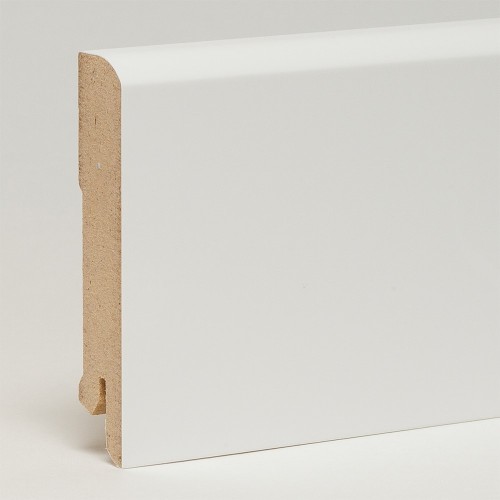 Плинтус МДФ ламинированный Арт Лайн белый Flat 2050×80×16 Плинтус МДФ ламинированный Арт Лайн белый Flat 2050×80×16