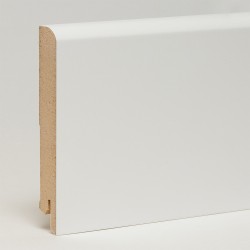 Плинтус МДФ ламинированный Арт Лайн белый Flat 2050×100×16
