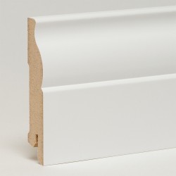 Плинтус МДФ ламинированный Арт Лайн белый Curly 2050×100×16