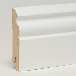 Плинтус МДФ ламинированный Арт Лайн белый Twist 2050×80×16