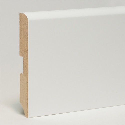 Плинтус МДФ ламинированный Арт Лайн белый Flat 2050×120×16 Плинтус МДФ ламинированный Арт Лайн белый Flat 2050×120×16