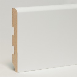 Плинтус МДФ ламинированный Арт Лайн белый Flat 2050×150×16