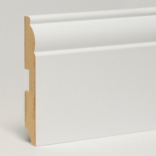 Плинтус МДФ ламинированный Арт Лайн белый Fancy 2050×120×16 Плинтус МДФ ламинированный Арт Лайн белый Fancy 2050×120×16