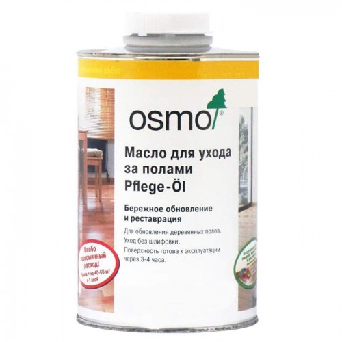 Масло для ухода за полами Osmo Pflege-Ol 3081 Бесцветное шелковисто-матовое 1 л Масло для ухода за полами Osmo Pflege-Ol 3081 Бесцветное шелковисто-матовое 1 л