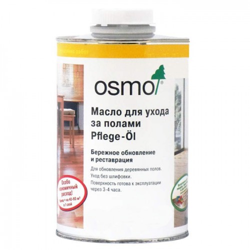Масло для ухода за полами Osmo Pflege-Ol 3098 Бесцветное полуматовое антискользящее 1 л