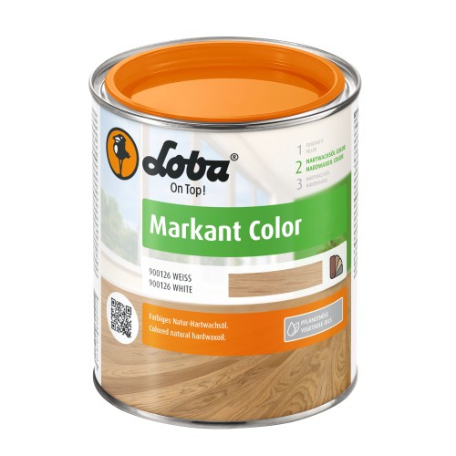 Цветное масло с твердым воском Loba Markant Color белый 2,5 л Цветное масло с твердым воском Loba Markant Color белый 2,5 л