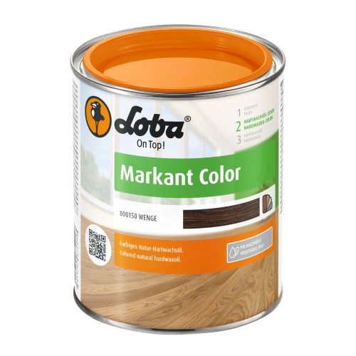 Цветное масло с твердым воском Loba Markant Color венге 0,75 л Цветное масло с твердым воском Loba Markant Color венге 0,75 л