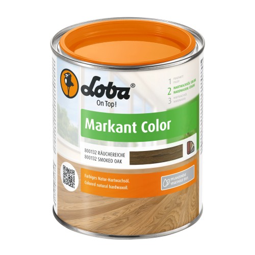 Цветное масло с твердым воском Loba Markant Color дуб мореный 0,75 л Цветное масло с твердым воском Loba Markant Color дуб мореный 0,75 л