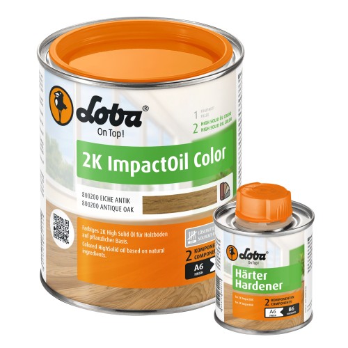 Цветное двухкомпонентное масло Loba HS 2K ImpactOil Color дуб антик 0,75 л Цветное двухкомпонентное масло Loba HS 2K ImpactOil Color дуб антик 0,75 л