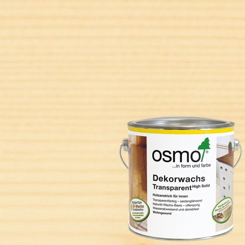 Масло с твердым воском для дерева Osmo Dekorwachs Transparent 3101 Бесцветное шелковисто-матовое 2,5 л