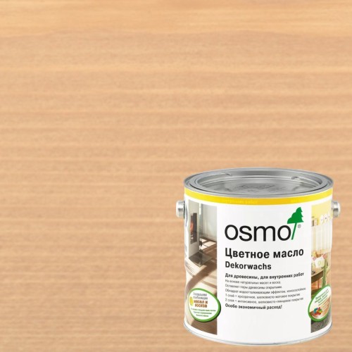 Масло с твердым воском для дерева Osmo Dekorwachs Transparent цвет 3102 Бук дымчатый шелковисто-матовый 0,75 л