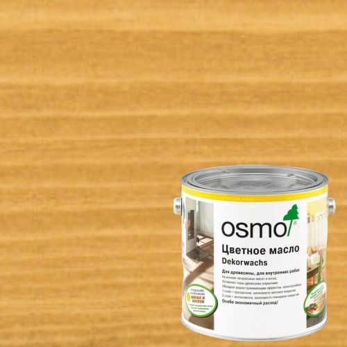 Масло с твердым воском для дерева Osmo Dekorwachs Transparent цвет 3164 Дуб шелковисто-матовый 2,5 л