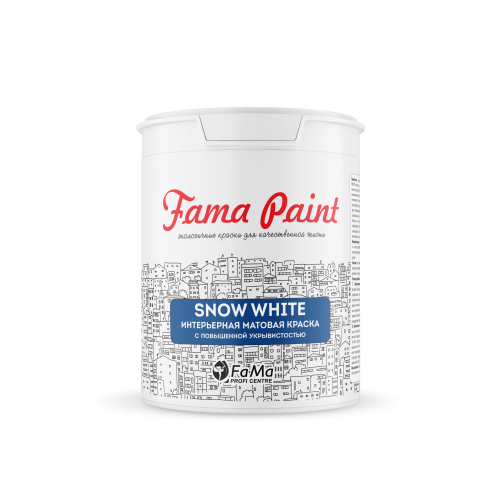 Краска Fama Paint цвет Snow White FP-DM-710W-11M 0,9 л
