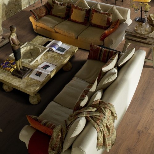 Виниловый пол Kahrs замковый Luxury Tiles Impression Click 6 mm Saham CLW 218 1829×220×6 фото в интерьере