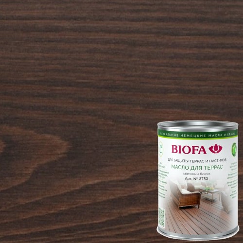 Масло для террас Biofa 3753 цвет 3709 Венге 0,4 л