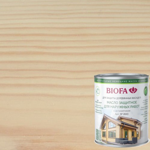Масло для фасадов Biofa 2043 цвет 4317 Итальянская пиния 2,5 л