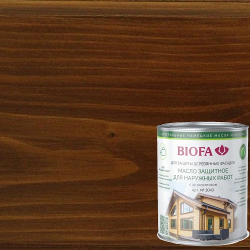 Масло для фасадов Biofa 2043 цвет 4307 Коньяк 10 л