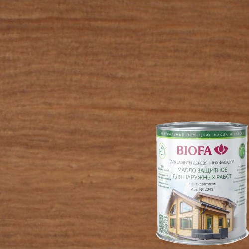 Масло для фасадов Biofa 2043 цвет 4320 Палисандр 2,5 л