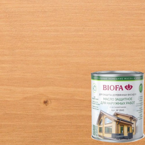 Масло для фасадов Biofa 2043 цвет 4321 Ольха 10 л