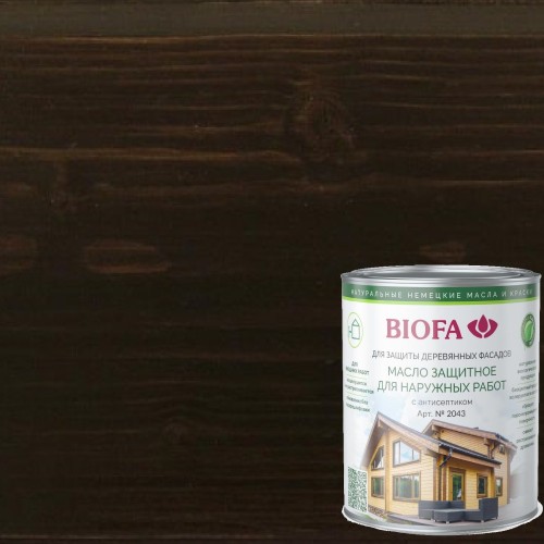 Масло для фасадов Biofa 2043 цвет 4312 Садова 0,4 л