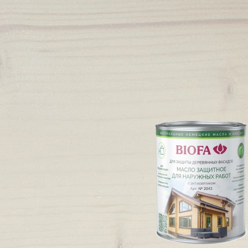 Масло для фасадов Biofa 2043 цвет 4313 Сливки 0,4 л