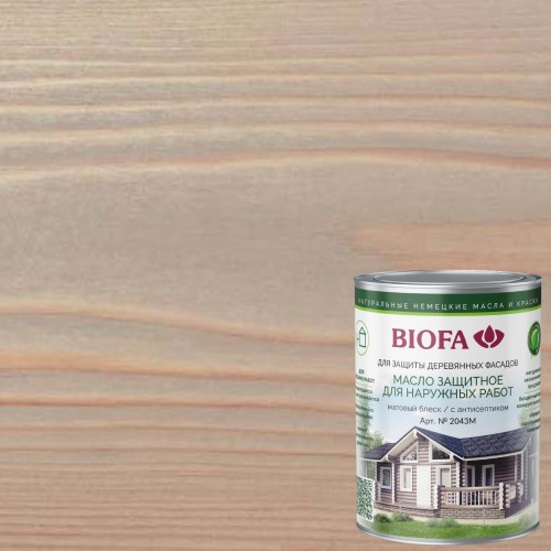Масло для фасадов Biofa 2043М цвет 4332 Агат 2,5 л