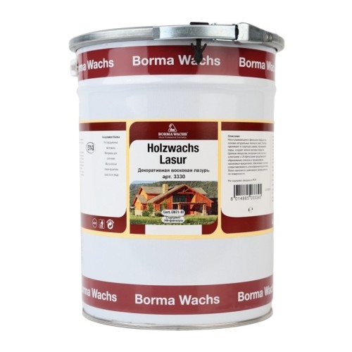 Лазурь восковая для дерева Borma Holzwachs Lasur R3340-9 05 Сосна 20 л