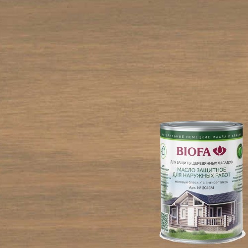 Масло для фасадов Biofa 2043М цвет 4335 Бисквит 0,375 л