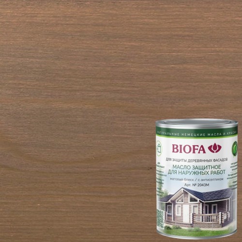 Масло для фасадов Biofa 2043М цвет 4335 Бисквит 1 л