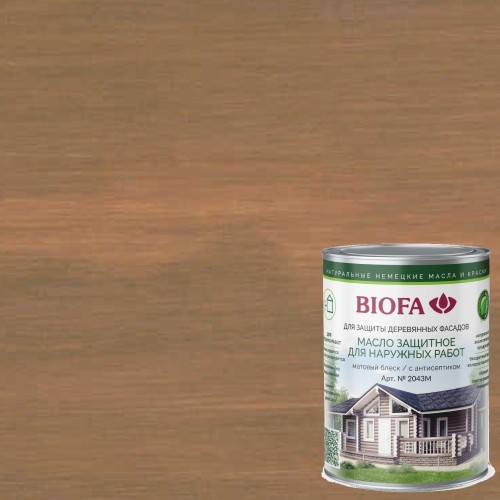 Масло для фасадов Biofa 2043М цвет 4336 Миндаль 0,375 л