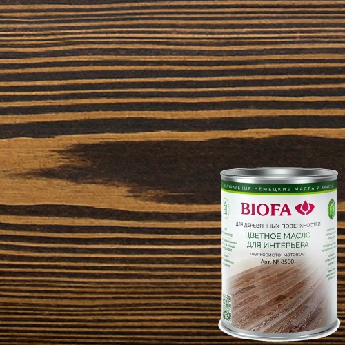 Масло для дерева Biofa 8500 цвет 8541 Бренди 0,375 л