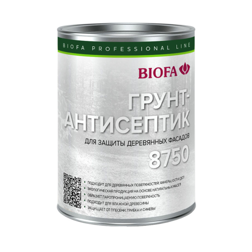 Грунт-антисептик для древесины Biofa 8750 1 л