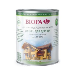 Лазурь для дерева Biofa 1075 цвет 1008 Мокрый асфальт 0,125 л