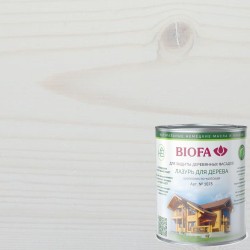 Лазурь для дерева Biofa 1075 цвет 1013 Жемчужно-белый 0,125 л