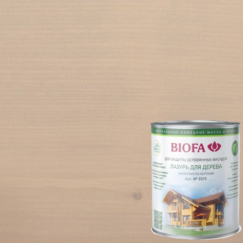 Лазурь для дерева Biofa 1075 цвет 1014 Солома 2,5 л