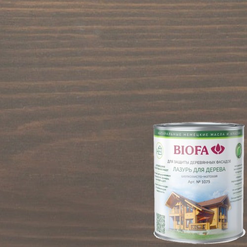 Лазурь для дерева Biofa 1075 цвет 1016 Бариста 0,125 л Лазурь для дерева Biofa 1075 цвет 1016 Бариста 0,125 л